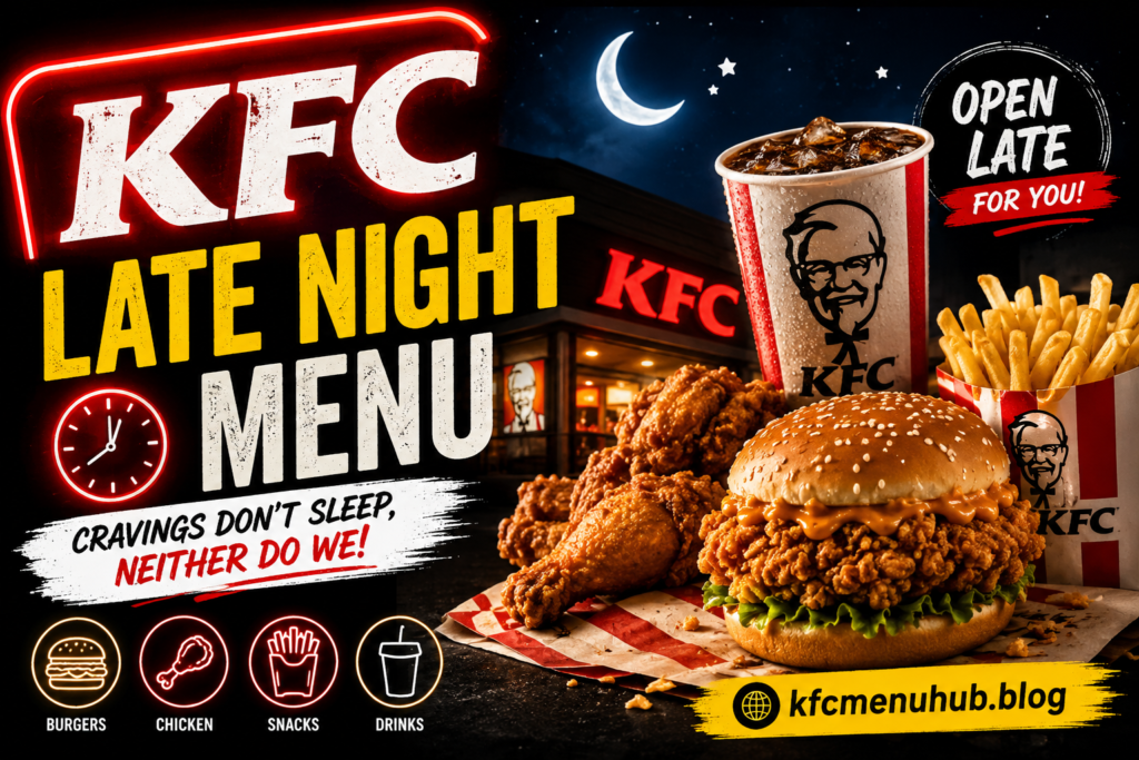 KFC Late Night Menu with Prices 2026