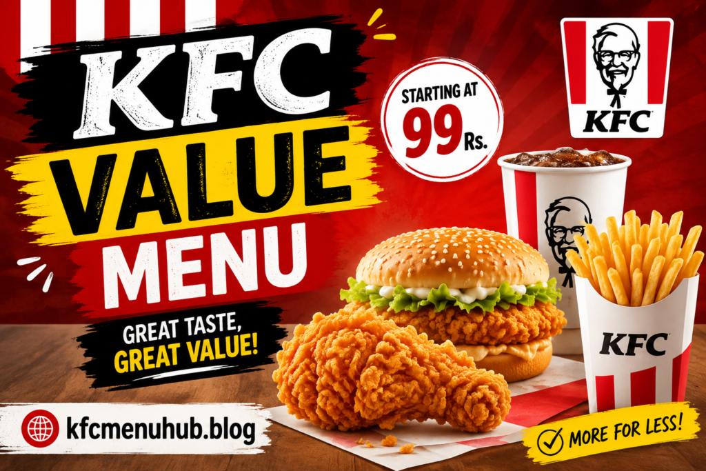 KFC Value Menu with Prices 2026
