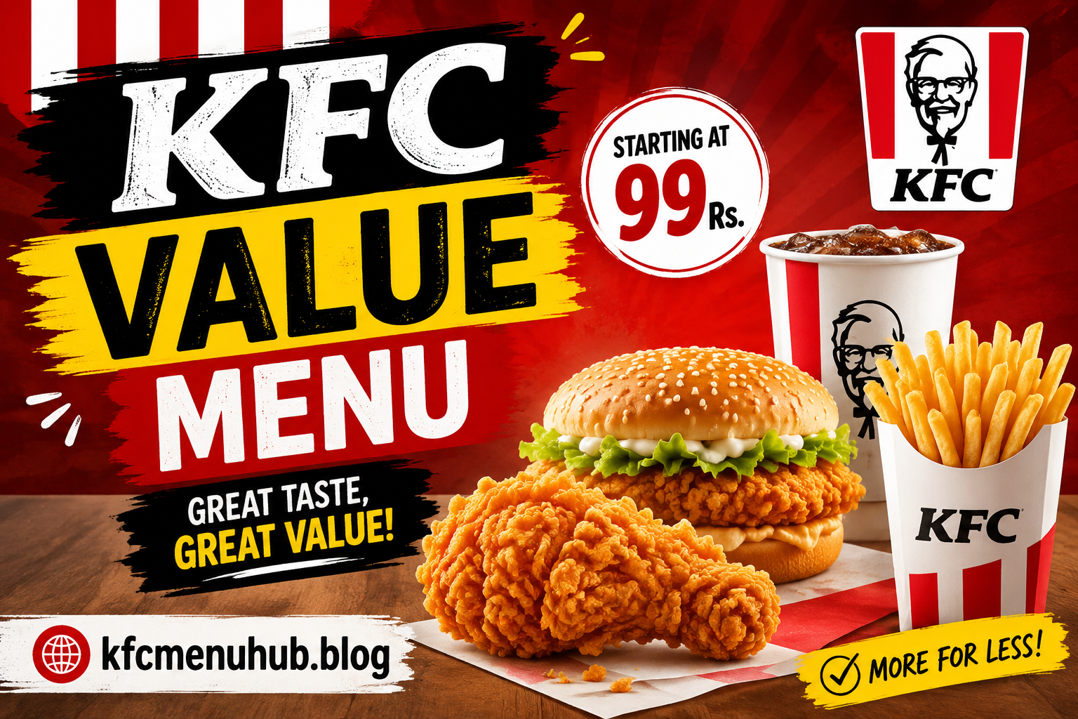 KFC Value Menu with Prices 2026