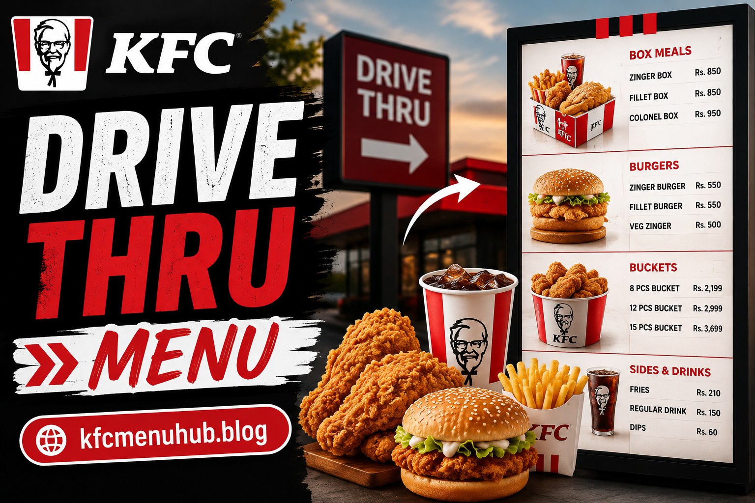 KFC Drive Thru Menu with Prices 2026